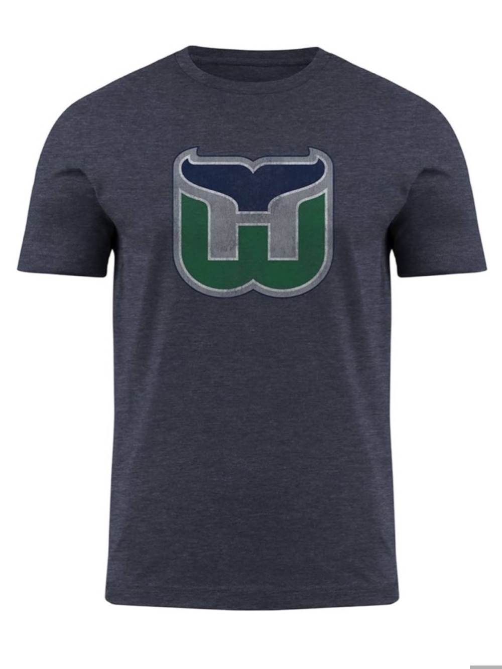 NHL Hartford Whalers Logo Shirt - Navy & Green